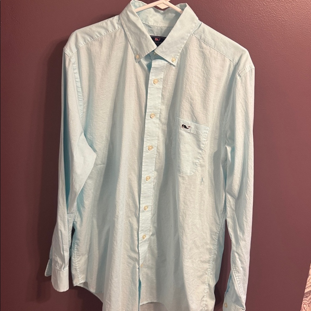 Vineyard Vines Slim Fit Tucker Shirt size large 100% cotton